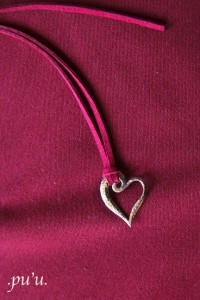 "Marie" Sterling Wave Heart Necklace