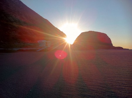 Beach Sunrise at Mugu Rock, Ventura County
