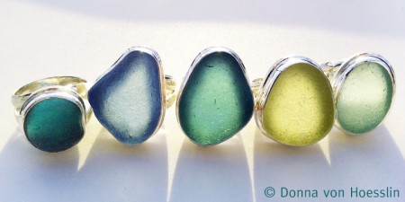 Genuine Sea Glass Rings