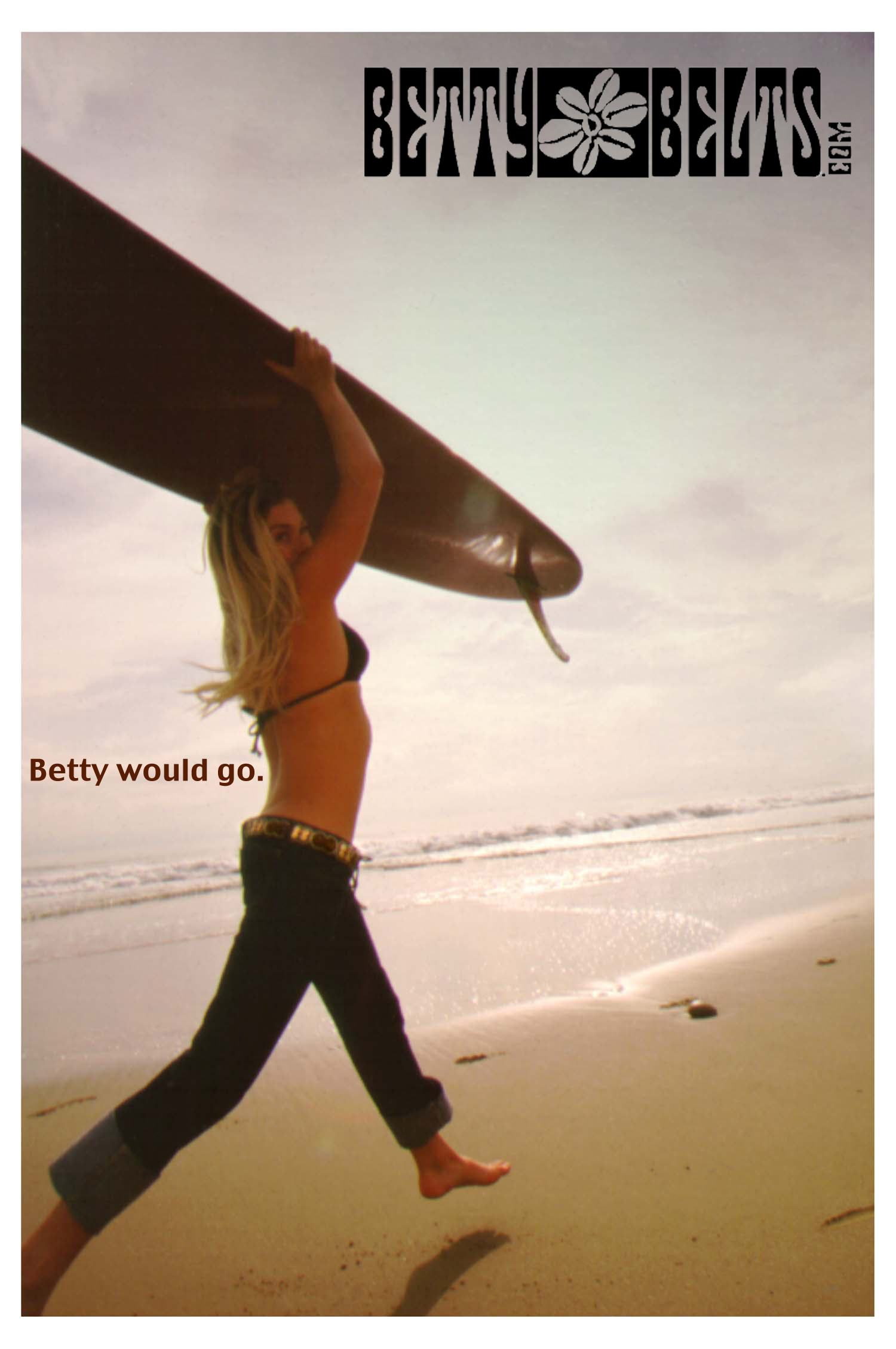 Mary Osborne in a very early Betty Belts poster, 2003... photo: David Pu'u