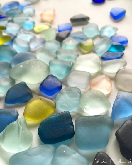 Sea glass delight. Pieces sorted to become future pendants. 